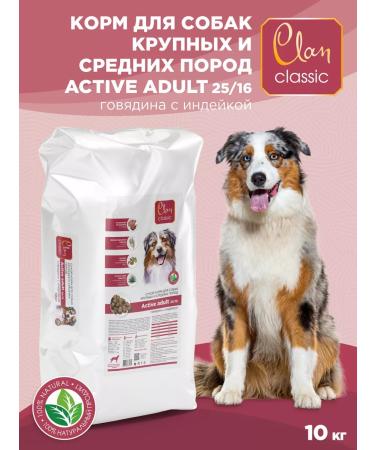 CLAN Classic feed for dogs of large beef and turkey 10 kg