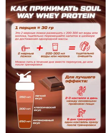 Soul Way Protein serum chocolate 2+1 90 servings 2700 g - Buy Online on GoSupps.com