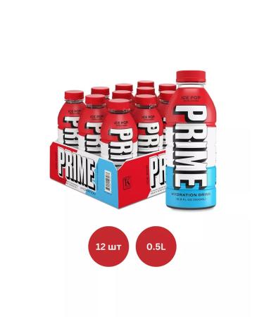 Ice pop invigorating Prime drink (12 x 0.5l) - Buy Online on GoSupps.com