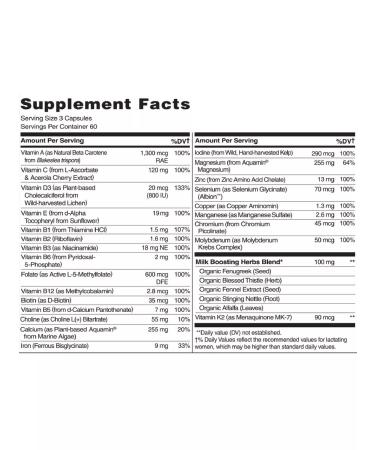 NATURELO Postnatal multivitamins for nursing mothers 180 capsules - Buy Online on GoSupps.com