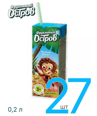 Fruit Island Sokom -containing drink for children multifructor 0.2 l 27 pcs