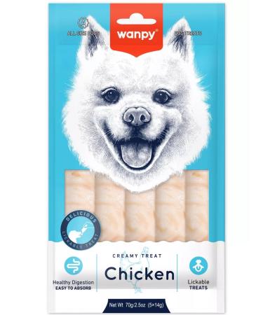 wanpy Carriage for dogs of puree from chicken 70g x 5 pcs - Buy Online on GoSupps.com