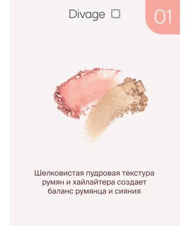DIVAGE Facial palette Duo blush and highlighter tone 01 - Buy Online on GoSupps.com