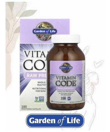 Garden of Life Vitamin Code Raw Prenatal 180 vegetarian capsules
