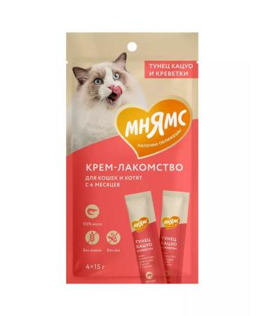 Mnyams Cream-grain for cats 5UP x 4pcs - Buy Online on GoSupps.com