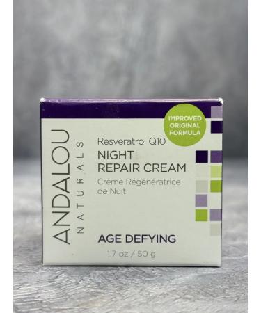 Andalou Naturals Restoring night cream resveratrol Q10 50 ml - Buy Online on GoSupps.com