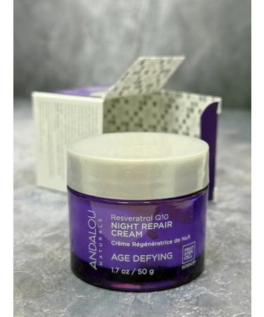 Andalou Naturals Restoring night cream resveratrol Q10 50 ml - Buy Online on GoSupps.com