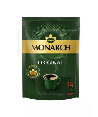 Monarch Soluble Original coffee subblirir. Soft packaging 210g