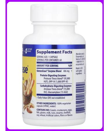 enzymedica Enzymes for digestion of gluten 60 capsules - Buy Online on GoSupps.com