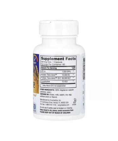 enzymedica Enzymes for digestion of gluten 60 capsules - Buy Online on GoSupps.com