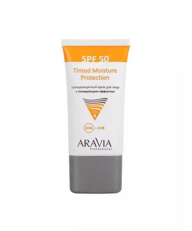 ARAVIA Sunscreen for Facial Cream with Tonir. Effect SPF-50 50ml