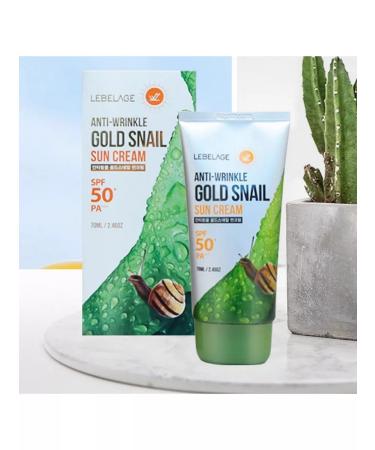 Lebelage Sunwallow face cream with mucin Snail SPF50+ PA+ 70ml - Buy Online on GoSupps.com