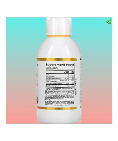 California Gold Nutrition Liposomal vitamins A D3 E and K2 250 ml - Buy Online on GoSupps.com
