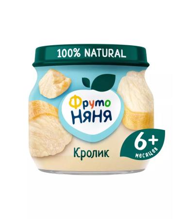 Frutonyanya Puree from rabbit meat 80g (6 pcs) - Buy Online on GoSupps.com
