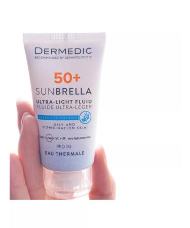 DERMEDIC Face Fluid SPF50+ oily and combined leather 40 ml - Buy Online on GoSupps.com