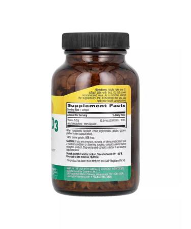 Country Life Vitamin D3 62.5 g 2500 IU 200 pieces - Buy Online on GoSupps.com