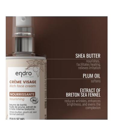 Endro Face nutrient cream with a saturated texture + gift - Buy Online on GoSupps.com