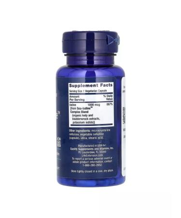 Life extension Iodine Sea-numine 1000 g 60 capsules - Buy Online on GoSupps.com