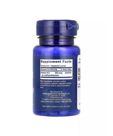 Life extension Vitamin B12 500 g Vitamin B12 100 loafers - Buy Online on GoSupps.com