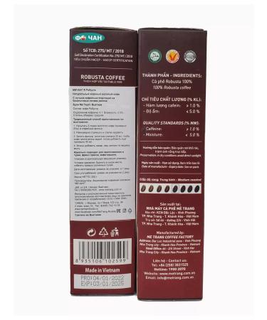 Me Trang Coffee ground robusta 1 pc for 250g - Buy Online on GoSupps.com