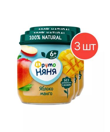 Frutonyanya puree from apples and mangoes 100 g 3 pcs