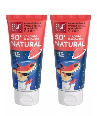 SPLAT Junior toothpaste sweet mandarin 73 g 2pcs