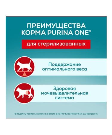 PURINA ONE Wet food for sterilized cats of beef 75 g 5 pcs - Buy Online on GoSupps.com