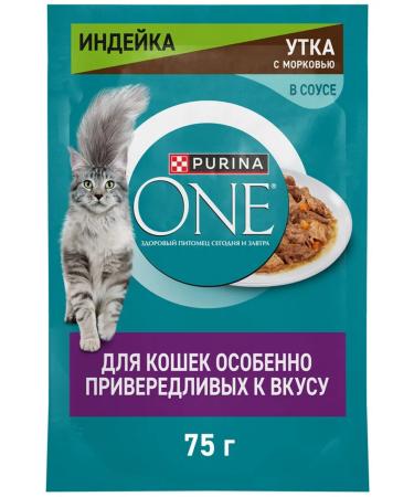PURINA ONE Feed for cats wet with a pierced turkey duck 75 g 5 pcs - Buy Online on GoSupps.com