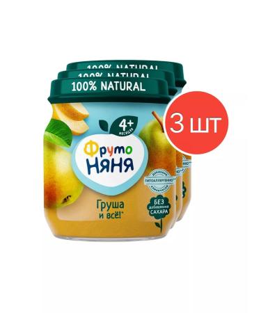 Frutonyanya Puree from pears 100g from 4 months 3 pcs