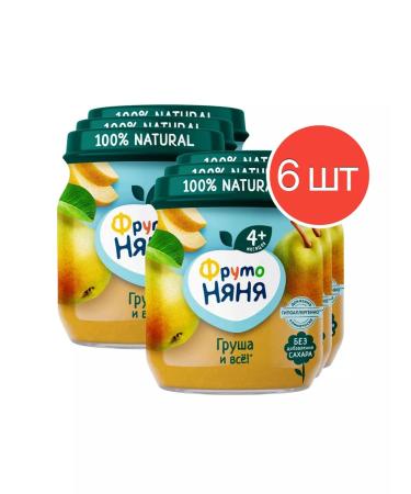 Frutonyanya Puree from pears 100g from 4 months 6 pcs