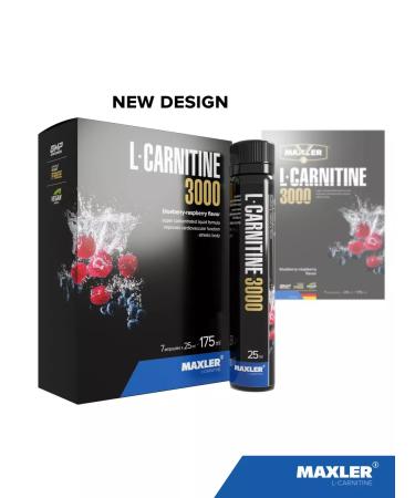 maxler L-carnitin liquid L-Carnitine 3000 Mg 7x25ml Blenics-Malina - Buy Online on GoSupps.com