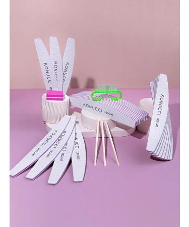 Konucci Nail files 25 pcs set 180-240 for manicure - Buy Online on GoSupps.com