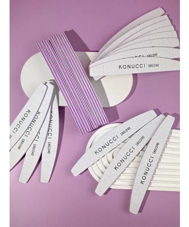Konucci Nail files 25 pcs set 180-240 for manicure - Buy Online on GoSupps.com