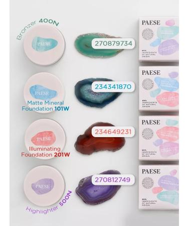 PAESE Mineral tonal powder for the face shining - tone 202W - Buy Online on GoSupps.com