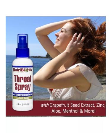 NutriBiotic - Throat Spray with GSE ZINC & MENTHOL - Buy Online on GoSupps.com