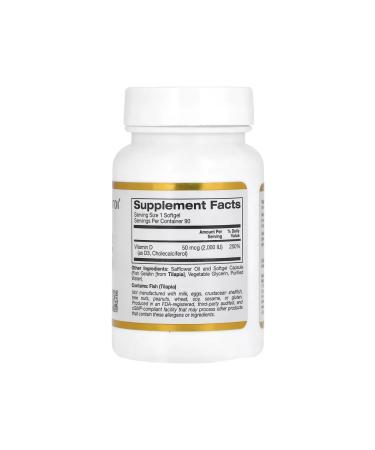 California Gold Nutrition Vitamin D3 Vitamin D3 90 capsules - Buy Online on GoSupps.com