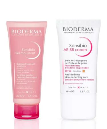Bioderma Set of bioaderma sensibio gel 100 ml + cream BB AR 40 ml