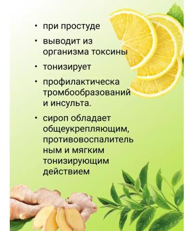 Bioinventika LLC Ginger syrup with green tea and lemon Fresh - Buy Online on GoSupps.com