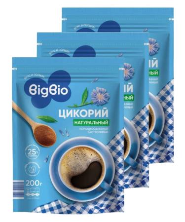 BIGBIO Chicoria natural soluble powdered 200g 3pcs