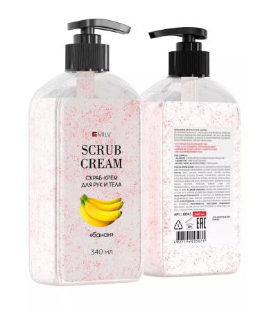 MILV Scrub-cream for the hands and body "Banana". 340 ml - Buy Online on GoSupps.com