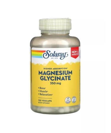 Solaray Magnesium glycinate with high digestibility 120 capsules