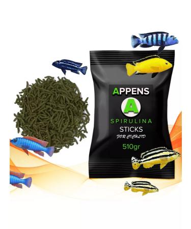 APPENS Spirulina Sticks 510g 1200ml. - sticks for cichlids - Buy Online on GoSupps.com