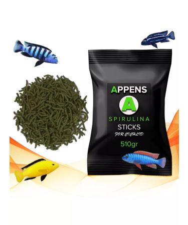 APPENS Spirulina Sticks 510g 1200ml. - sticks for cichlids - Buy Online on GoSupps.com