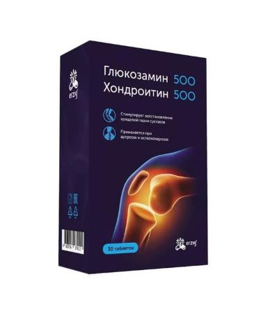 Pharmaceutical Factory LLC Glucosamine 500+chondroitin 500 rhyflex n30 table - Buy Online on GoSupps.com