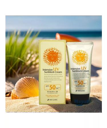 3W Clinic SUN -faceting facial cream SPF 50 moisturizing Korea - Buy Online on GoSupps.com