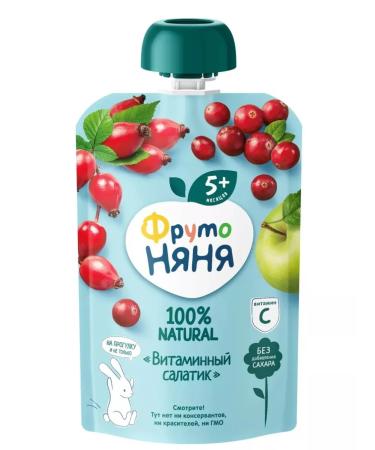Frutonyanya Puree "vitamin salad" from 5 months 90g - 6 pcs - Buy Online on GoSupps.com