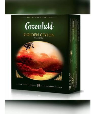 Greenfield Black tea Golden Ceylon in bags 100pack - Buy Online on GoSupps.com