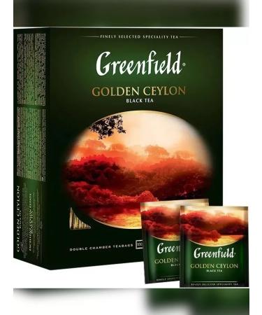 Greenfield Black tea Golden Ceylon in bags 100pack - Buy Online on GoSupps.com