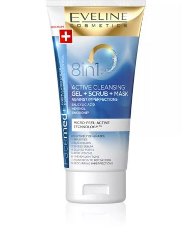 EVELINE Gel+scrub+MASK 8V1 deeply-pure 150 ml