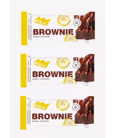 Protein Rex Brauni cake protein banana 50 g 3 pcs